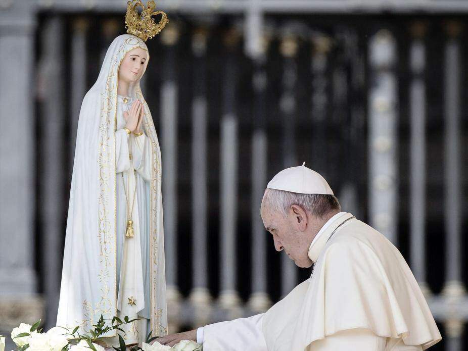 Papa Franscisco e Nossa Senhora de Fátima