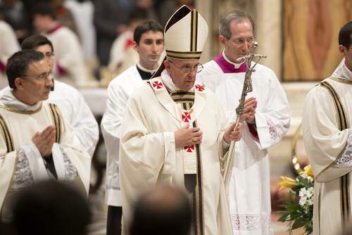 Papa Francisco em celebração na Basílica de São Pedro