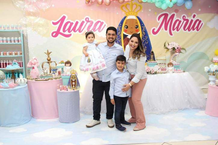 DECORAÇÃO PARA FESTA DE ANIVERSÁRIO DA BEBÊ LAURA!! Tema Infantil Rosa 