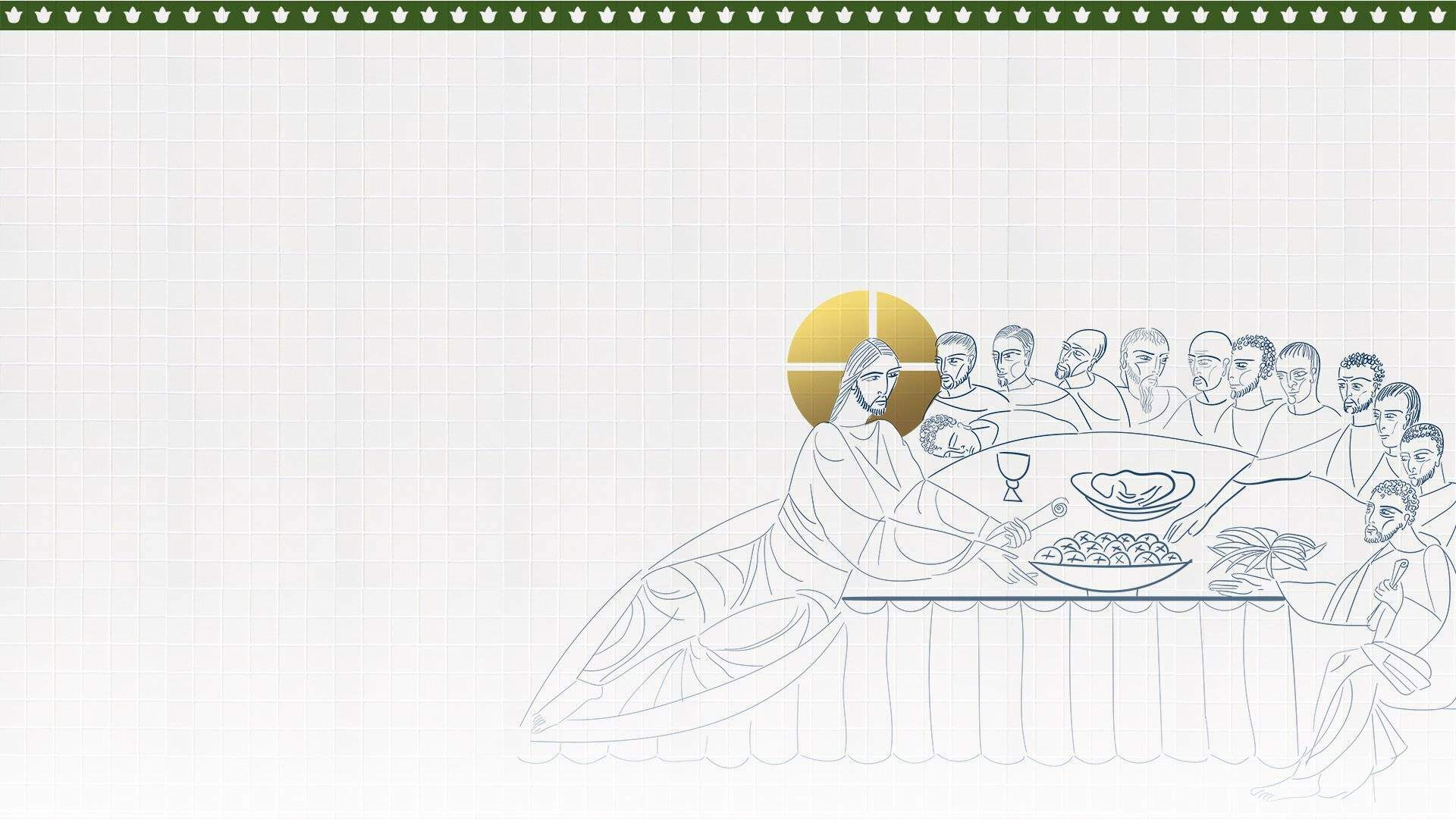 Ilustração do mistério: Instituição da Eucaristia