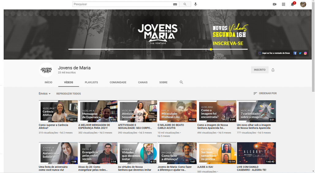 print youtube jm 2021 (Reprodução) print youtube jm 2021 (Reprodução)