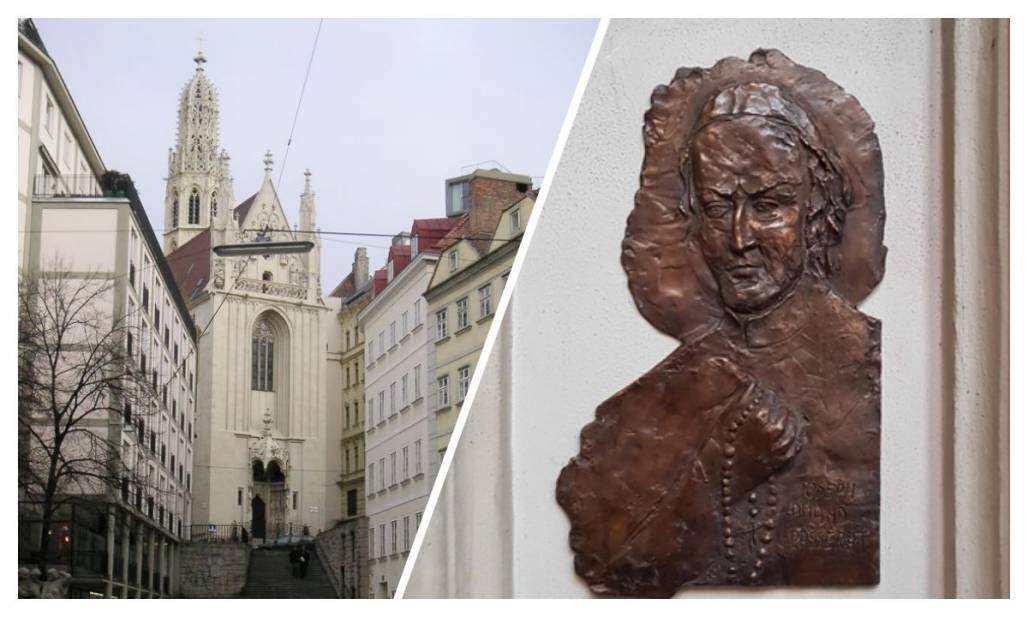 Busto e igreja - Pe. Passerat (Áustria) (Reprodução) Busto e igreja - Pe. Passerat (Áustria) (Reprodução)