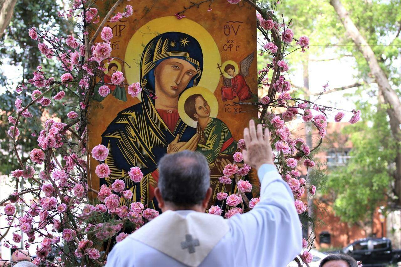 Ícone de Nossa Senhora do Perpétuo Socorro segundo a tradição, surgiu na Ilha de Creta entre os séculos 13 e 17
