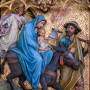 Maria, Jesus e José emigrando