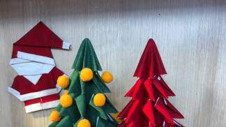 Árvore de Natal de Dobradura em Tecido - Faça Você Mesmo