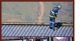 Tudo azul na Casa da Mãe: troca das telhas marrons por azuis / Inauguração da TV Aparecida.