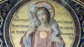 Mosaico do Bom Pastor na tumba do Beato Pio IX
