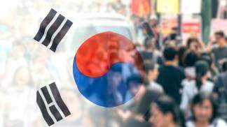 coreia do sul bandeira e população