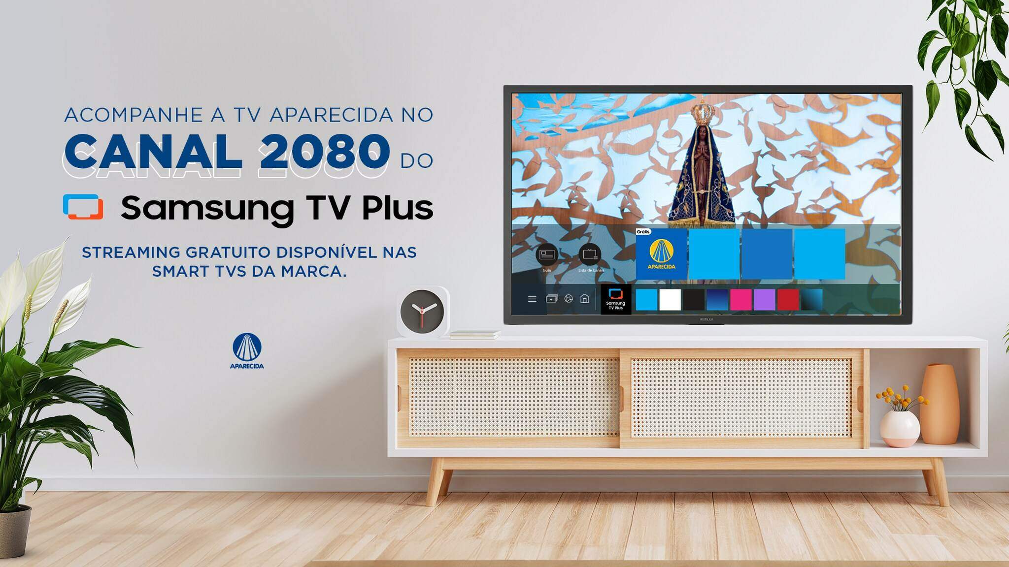 Acompanhe a TV Aparecida no Samsung TV Plus!