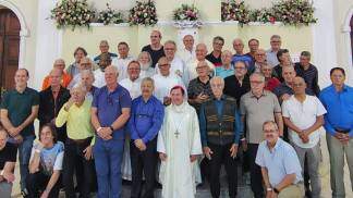 Ex-Seminaristas Redentoristas reunidos no Seminário Santa Teresinha em Tietê (SP)