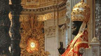 São Pedro coroado em sua Cátedra