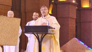 Dom Frei João Bosco Barbosa de Sousa em Missa no Santuário Nacional