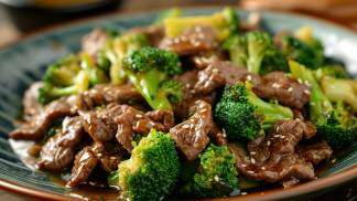 Prato de carne com brócolis