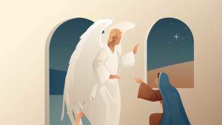 imagem ilustrada da anunciação de jesus