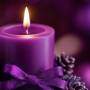 Vela roxa  representando o 2º domingo do advento
