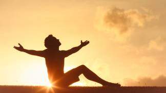 fé esperança pôr do sol homem 