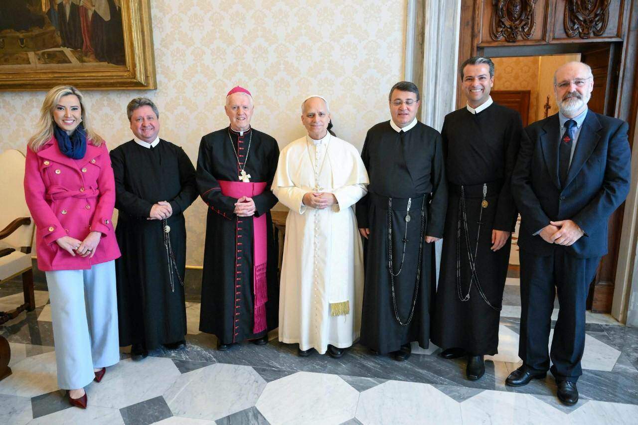 TV Aparecida é recebida pelo Papa Leão XIV em audiência privada no Vaticano