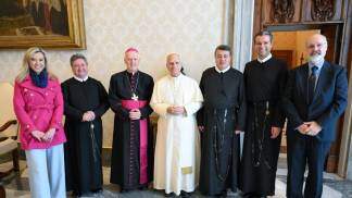 Comitiva que visitou o pontífice