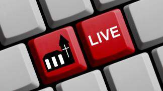 igreja online com botao de live