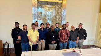 Noviços Redentoristas na Capela Reservada