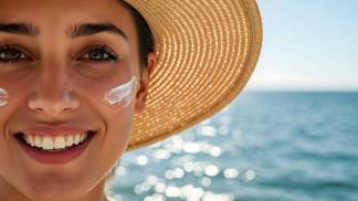 mulher-aplicando-protetor-solar-com-um-sorriso-na-praia_Easy-Resize.com