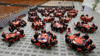 papa e cardeais reunidos no primeiro consistório do papa leao xiv em 2026