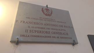 Placa indicando o lugar onde ocorreu o Capítulo Geral Redentorista de 1785