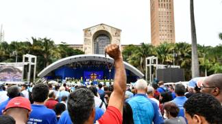 Homens do Terço na tribuna Dom Aloísio