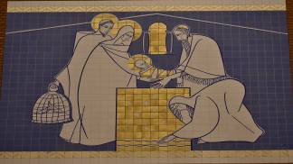 painel de apresentação do senhor no santuario nacional do claudio pastro