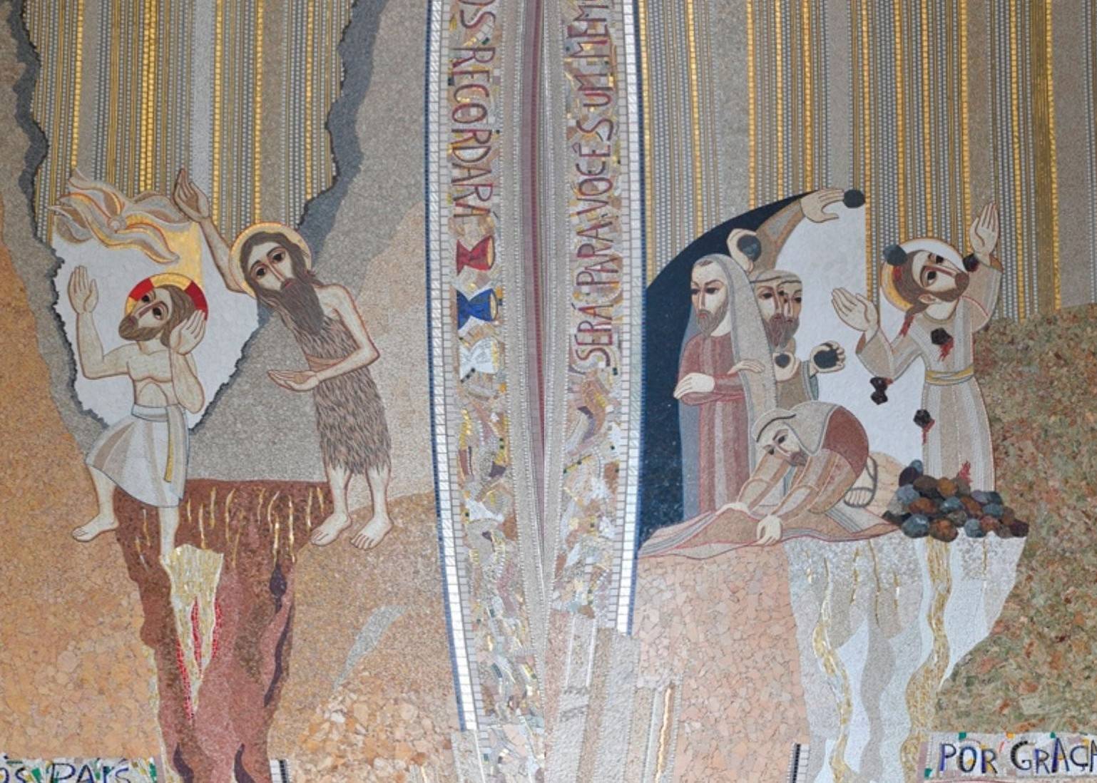 Batismo de Jesus e martírio de Estêvão