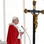 papa leao xiv durante angelus após a missa de ramos em 2026