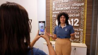 gravação de video na Redação do Portal a12