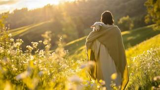 Imagem de Jesus carregando a ovelha Jobert Adobe Stock