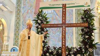 Dom Mário em sua missa de despedida 