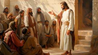 Ilustraçao de Jesus com seus discípulos