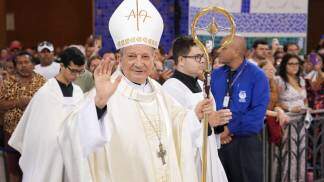 Dom Mário Antonio da Silva na missa de domingo do Dia das Mães