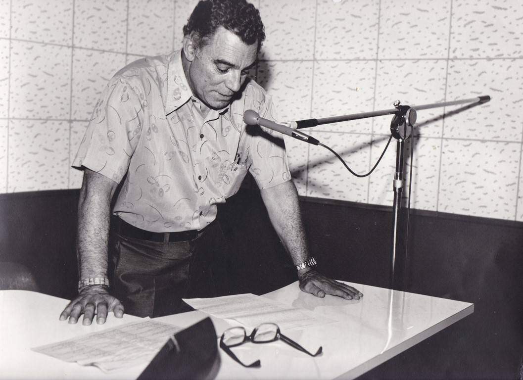 Inauguração dos estúdios da rádio na década de 1970