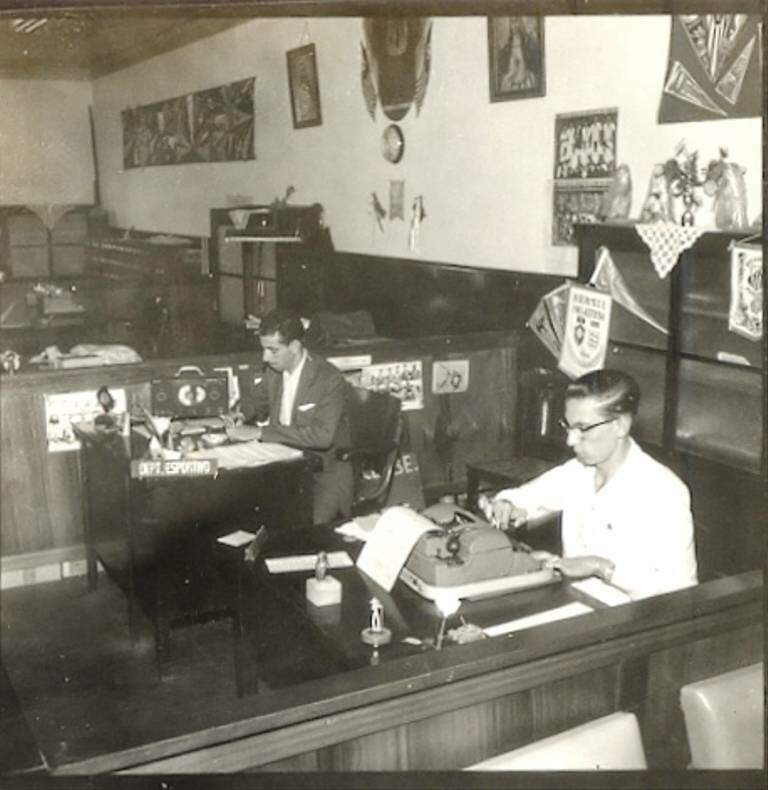 Colaboradores da Rádio Aparecida, em 1961.