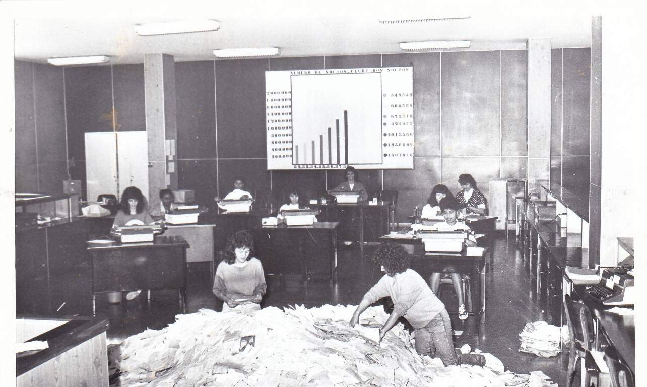 Milhares de cartas recebidas no ano de 1989 no Clube dos Sócios