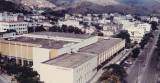 Vista aérea do prédio da rádio na década de 1980
