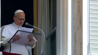 papa leão xiv durante regina coeli na solenidade da ascensão do senhor 2026