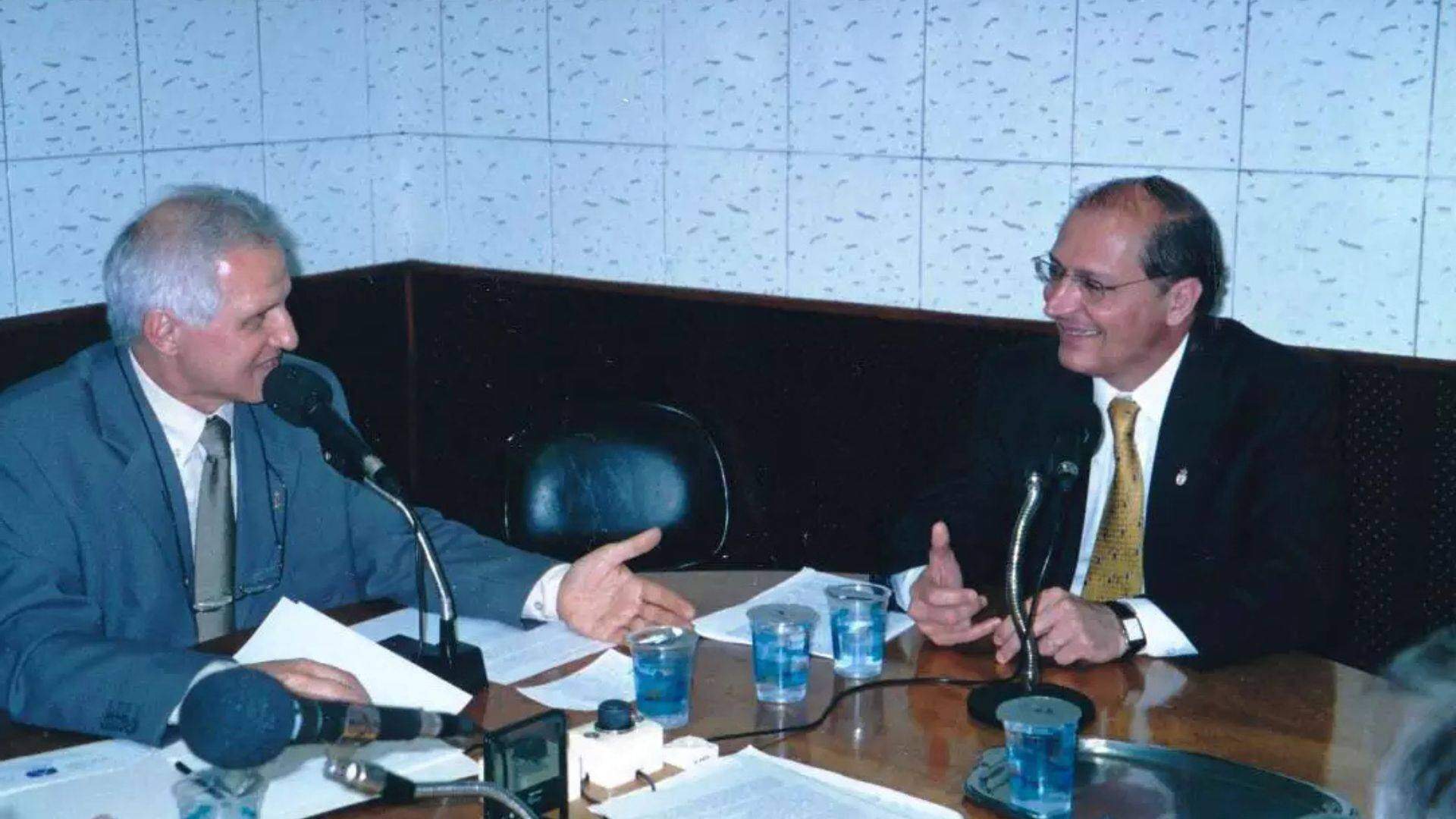 Visita do Governador Geraldo Alckmin nos estúdios no dia 12 de outubro em 2003 ou 2004