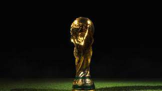 taça da copa do mundo no gramado
