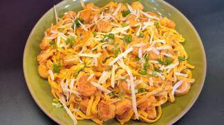 fettuccine com camarão - sabor de vida_