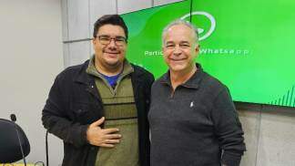 presidente da Unimed Guaratinguetá, Dr. Edison Riccomi, no JR
