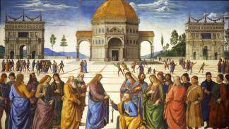 Pintura Entrega das Chaves a São Pedro (Perugino)