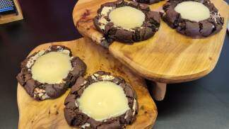 cookie com ganache de laranja
