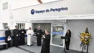 bênção do espaço do peregrino inauguração