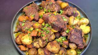 Cupim com batata assada