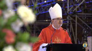Dom Francisco Agamenilton durante celebração no Santuário Nacional